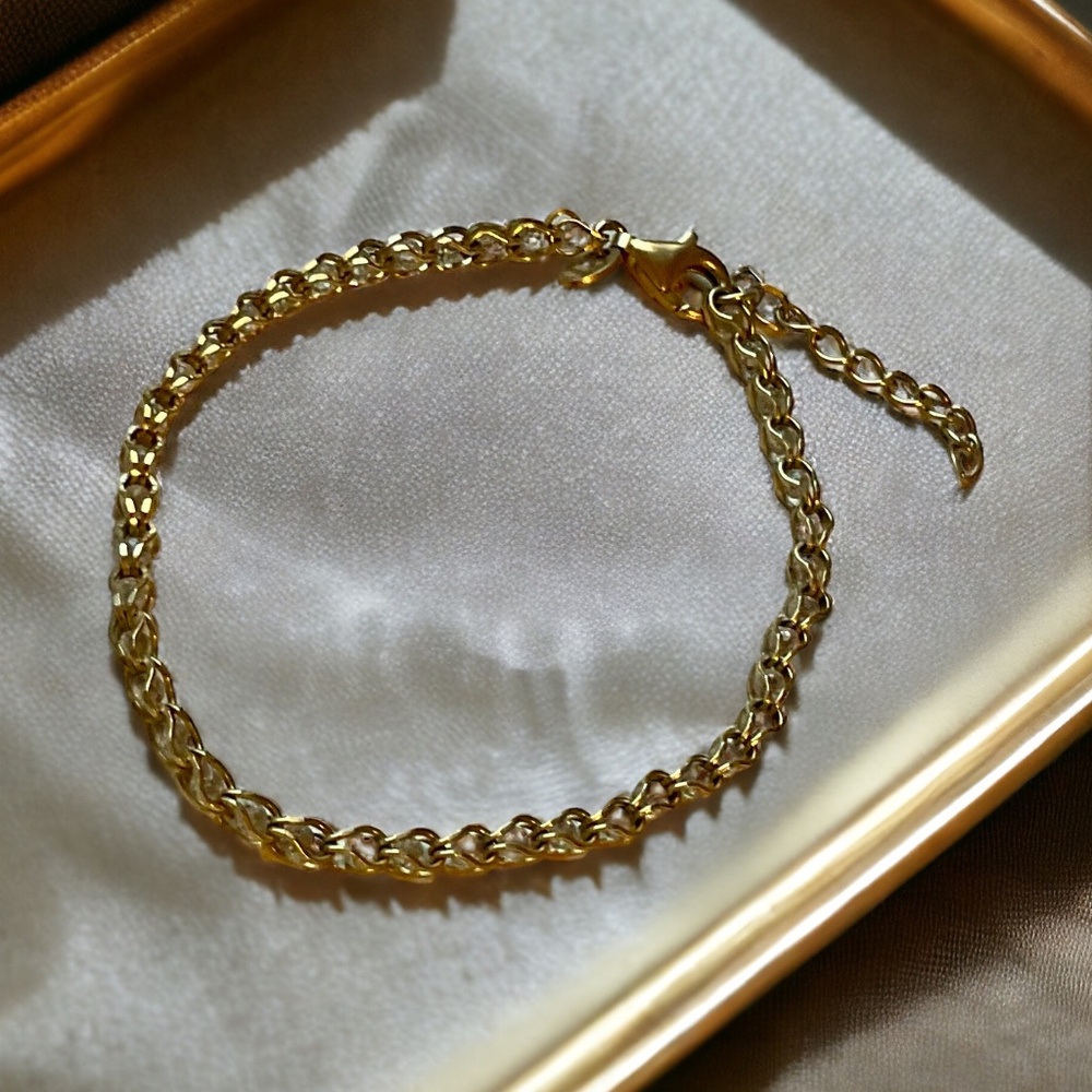 MILOR ITALY 14K & DIAMONIQUE ADJUSTABLE BRACELET